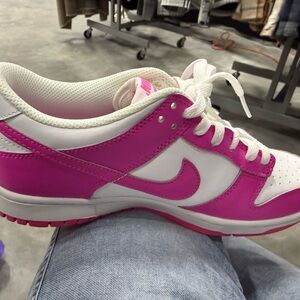 Nike Women’s Hot Pink and White Low-Top Sneaker
